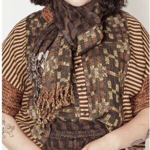 Ace&Jig archival alto scarf black & brown